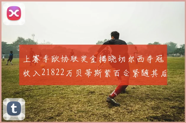 上赛季欧协联奖金揭晓切尔西夺冠收入21822万贝蒂斯紫百合紧随其后